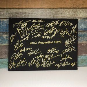 2012 Binghamton Mets Team Signed Canvas -- 33 Signatures New York Mets MILB